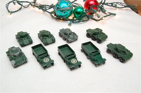 Vintage Matchbox T Set Of 9 Army Toy Vehicles 6 Tanks 3