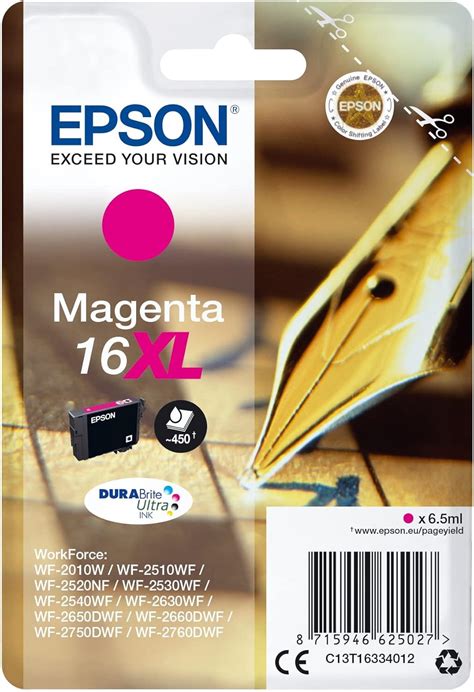 Epson Original 16XL Tinte Füller WF 2630WF WF 2650DWF WF 2660DWF WF