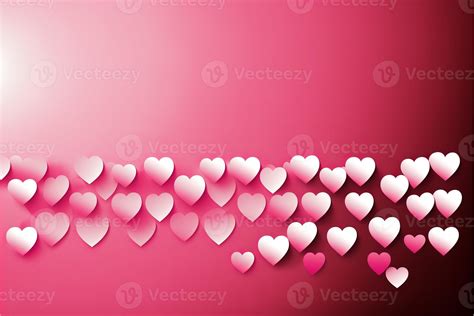 Pink Hearts Patterned On Pink Background Valentines Day Generative