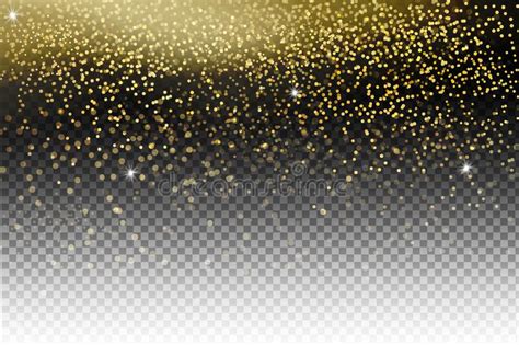 Vector Festive Illustration Of Falling Shiny Particles Golden Confetti