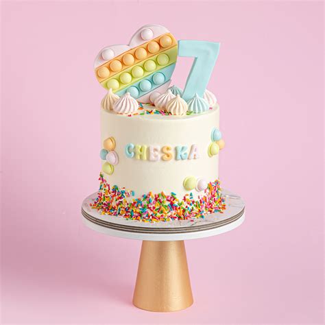 Rainbow Pop It Cake