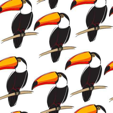 Premium Vector | Seamless toucan pattern.