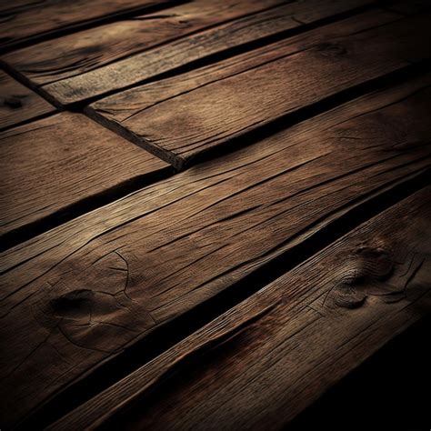 Premium AI Image | A wooden floor with a dark background and a dark ...