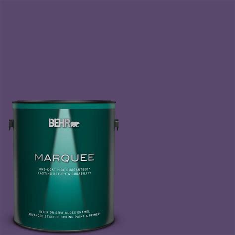 Behr Marquee Gal P Proper Purple One Coat Hide Semi Gloss