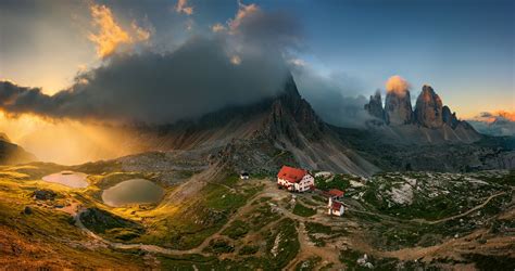 Wallpaper Nature Landscape Valley Krzysztof Browko Lake Tre Cime