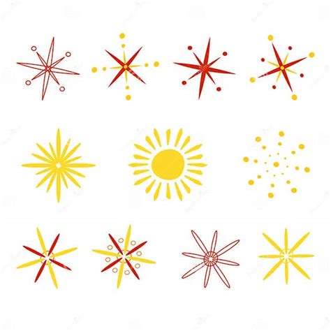 Abstract Esoteric Figures, Eye, Heart and Moon and Sun Shapes. Trendy ...