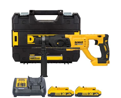 DeWalt DCH133 18V Cordless Brushless SDS Plus Hammer Drill With 2 X 2