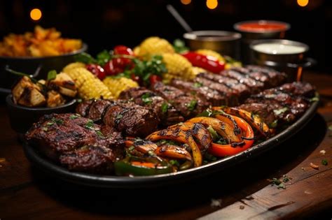 Premium AI Image | Churrasco An outdoor shot showcasing a Brazilian ...