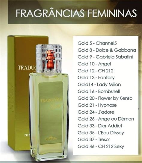 Perfume Hinode Traduções Gold Diversas Fragâncias R 100 00 em