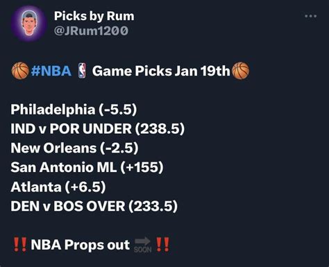 🏀NBA Game Picks 1.19🏀 : r/NBAgambling