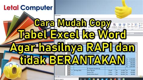 Cara Copy Tabel Excel Ke Word How To Copy An Excel Table To Word