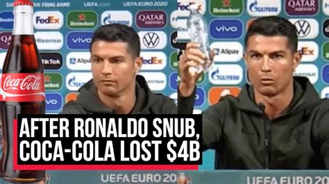 Coca Cola Loses 4 Billion As Cristiano Ronaldo Removes Soft Drink