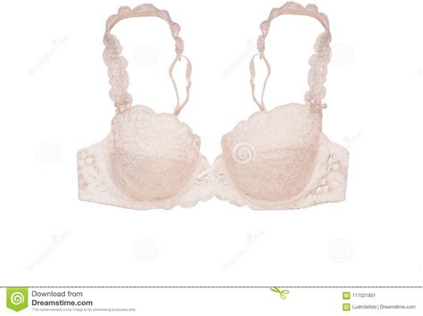 White Bra Isolated Brassiere On White Background Female Underwear