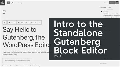 From Wordpress To The World Intro To The Standalone Gutenberg Block