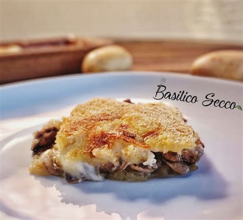 Gateau Con Funghi E Mozzarella Light Basilico Secco