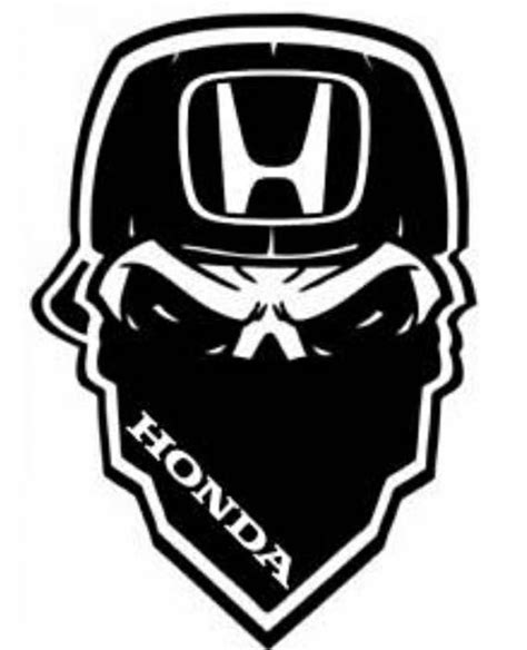 Honda Skull Decal