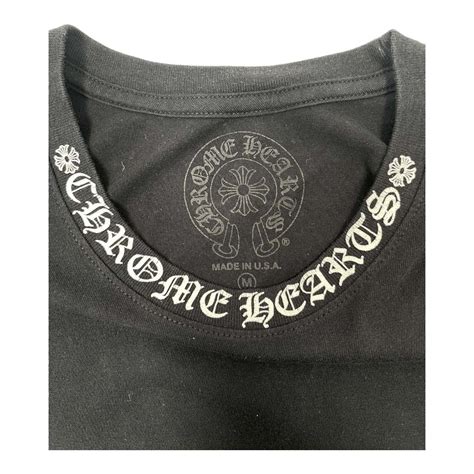 Chrome Hearts Neck Logo Short Sleeve Tee Shirt Black Gem