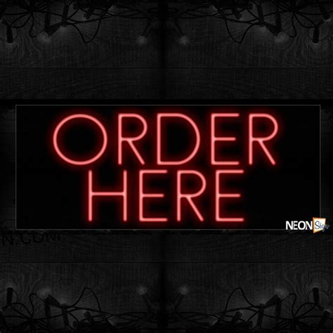 Order Here Neon Sign | NeonSign.com