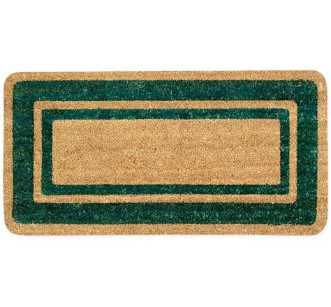 Zerbino Fuori Porta In Cocco Naturale Cm X Fascia Decorativa Verde