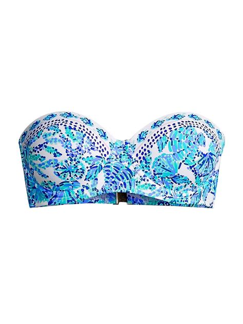 Buy Lilly Pulitzer Leven Balconette Bikini Topsize 2 Turquoise At 30 Off Editorialist