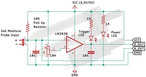 Soil Moisture Sensor Module Schematic Plant Watering System Analog