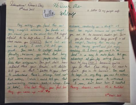 Hsieying's blog: #Dear me - a letter to my younger self.