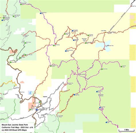 Mount San Jacinto SP - California Trail Map