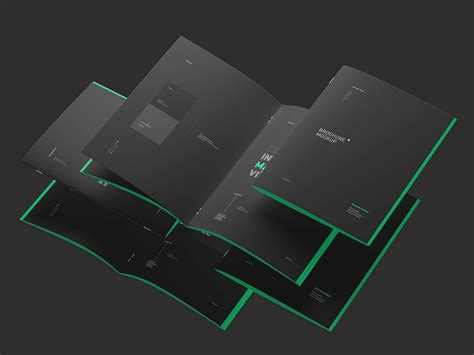 5 Dark Multipage Magazine Brochure Mockup Psd Files Good Mockups