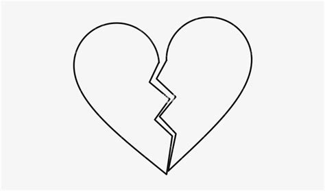 Broken Heart Outline Png