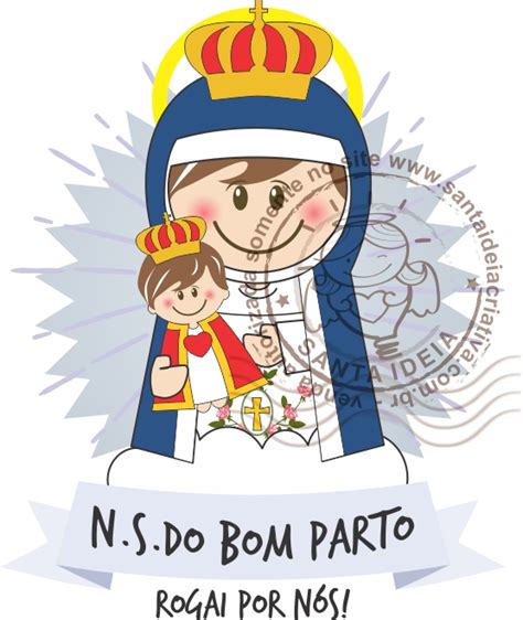 Nossa Senhora do Bom Parto Coleção Santinhos PNG Santa ideia Criativa