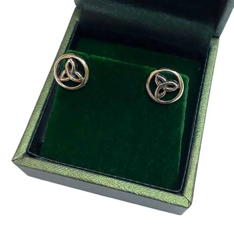 Celtic triquetra in circle earrings - Welsh gifts with heart - Spend £ ...