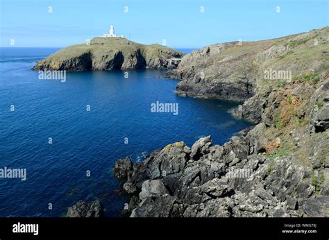 Strumble Head Lighthouse Stands On Ynys Meicel Also Known As Strumble