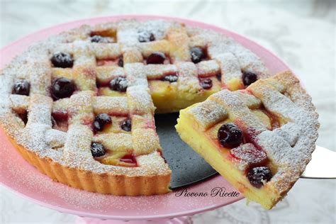 Crostata Crema E Amarene Con Una Speciale Frolla Alle Mandorle