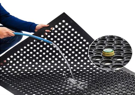 Uyoyous X Non Slip Rubber Drainage Mat Anti Fatigue Drainage