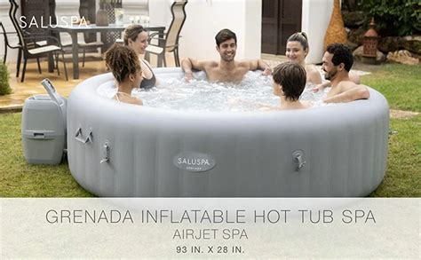 SaluSpa Grenada Person Inflatable Hot Tub AirJet Spa
