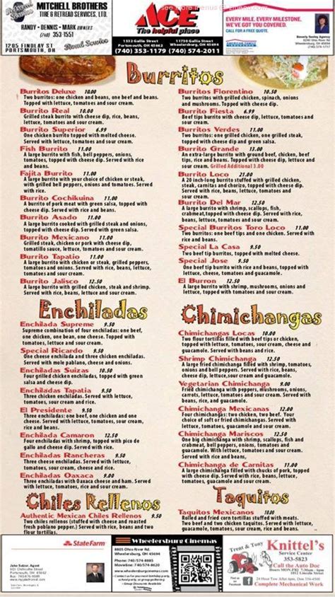 Online Menu Of Toro Loco Mexican Restaurant Restaurant Portsmouth