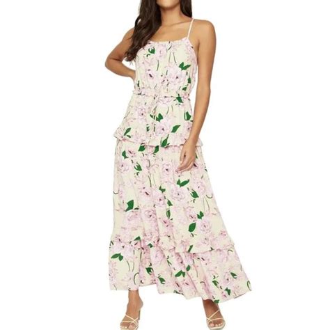 Lost Wander Dresses New Lost Wander Hawaiian Rose Tiered Skirt