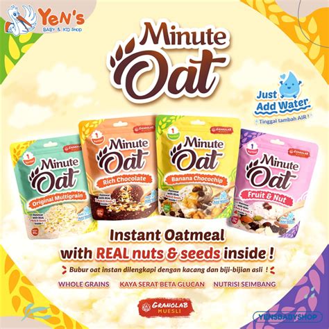 Jual Instant Oatmeal Minute Oat 65gr Shopee Indonesia