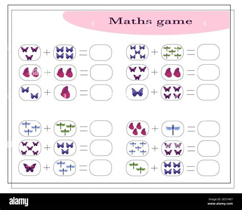 un juego de matemáticas para niños tareas de adición cuente cuántos