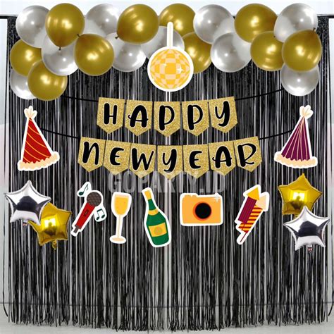 Jual Happy New Year Set Party Decoration Hiasan Dekor Tahun Baru