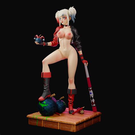 NSFW Harley Quinn STL For 3D Printing Sexy Harley Quinn Model Naked Comic Girl Provocative DC