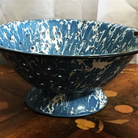 Blue Graniteware Etsy