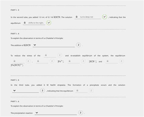 Solved Chemical Equilibrium Smart Worksheet Part I Chegg