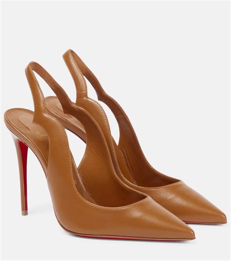 Nudes Hot Chick Leather Pumps In Brown Christian Louboutin Mytheresa