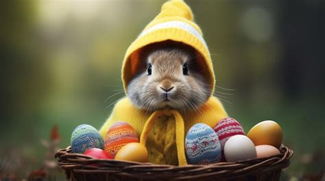 Premium Photo Easter Hunt Concept With Eggs And Hare