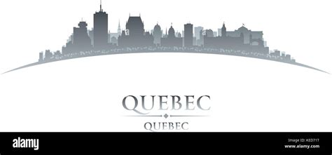 Quebec Canada City Skyline Silhouette Vector Illustration Stock Vector