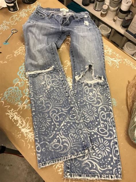 Getting Funky With Some Painted Jeans Artistic Painting Studio