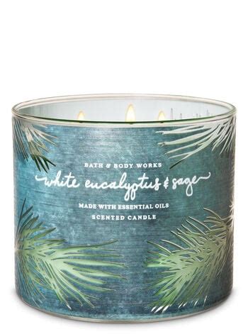 Bath Body Works White Eucalyptus Sage 3 Wick Candle Bath And Body