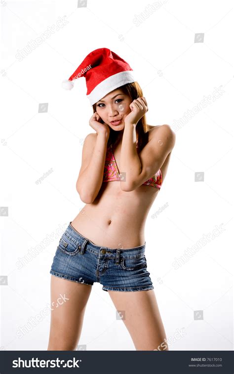 Sexy Girl Bikini Denim Short Wearing Stock Photo Edit Now 7617010