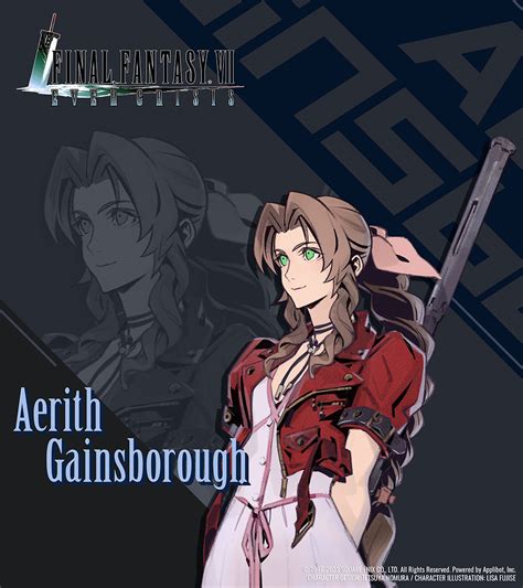 Aerith Gainsborough Portrait Art Final Fantasy VII Ever Crisis Art